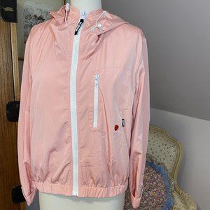 Love Moschino bubblegum pink windbreaker raincoat sz 2